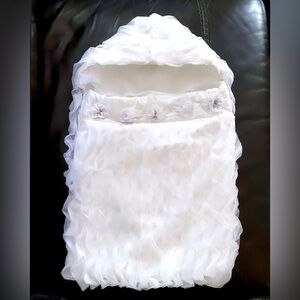 Exquisite ORGANZA Baptism Baby Nest Bag Custom Made in Italy